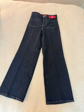 SPANX Authentic 360 Wide-Leg Jeans in Dark Navy